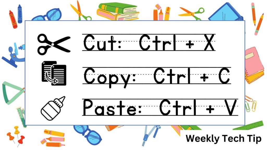 Basic Cut, Copy, and Paste Keyboard Shortcuts:
